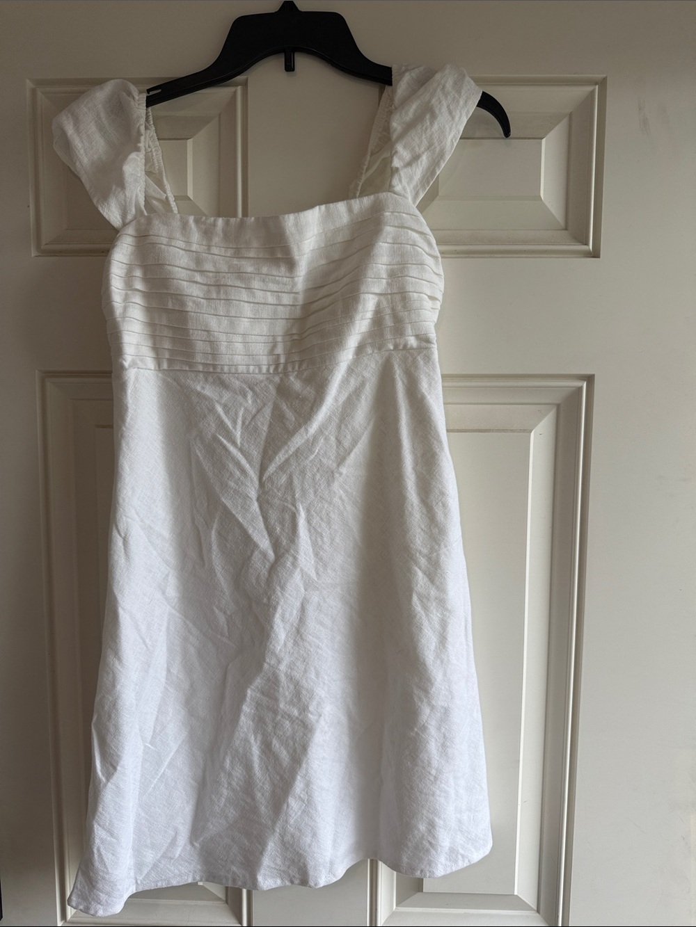 Abercrombie & Fitch White Textured Sundress